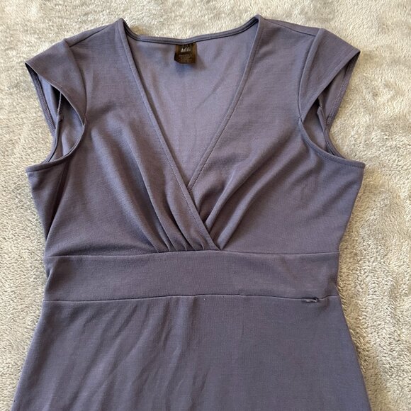 REI Cap Sleeve Dress SMALL Purple Crossover Athletic Pickleball Tennis - Picture 2 of 7